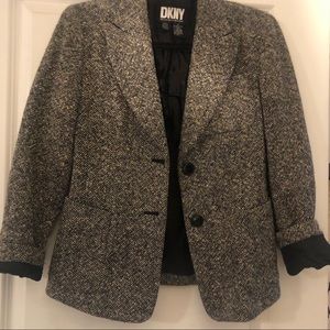 DKNY Vintage Multicolored Tweed Blazer